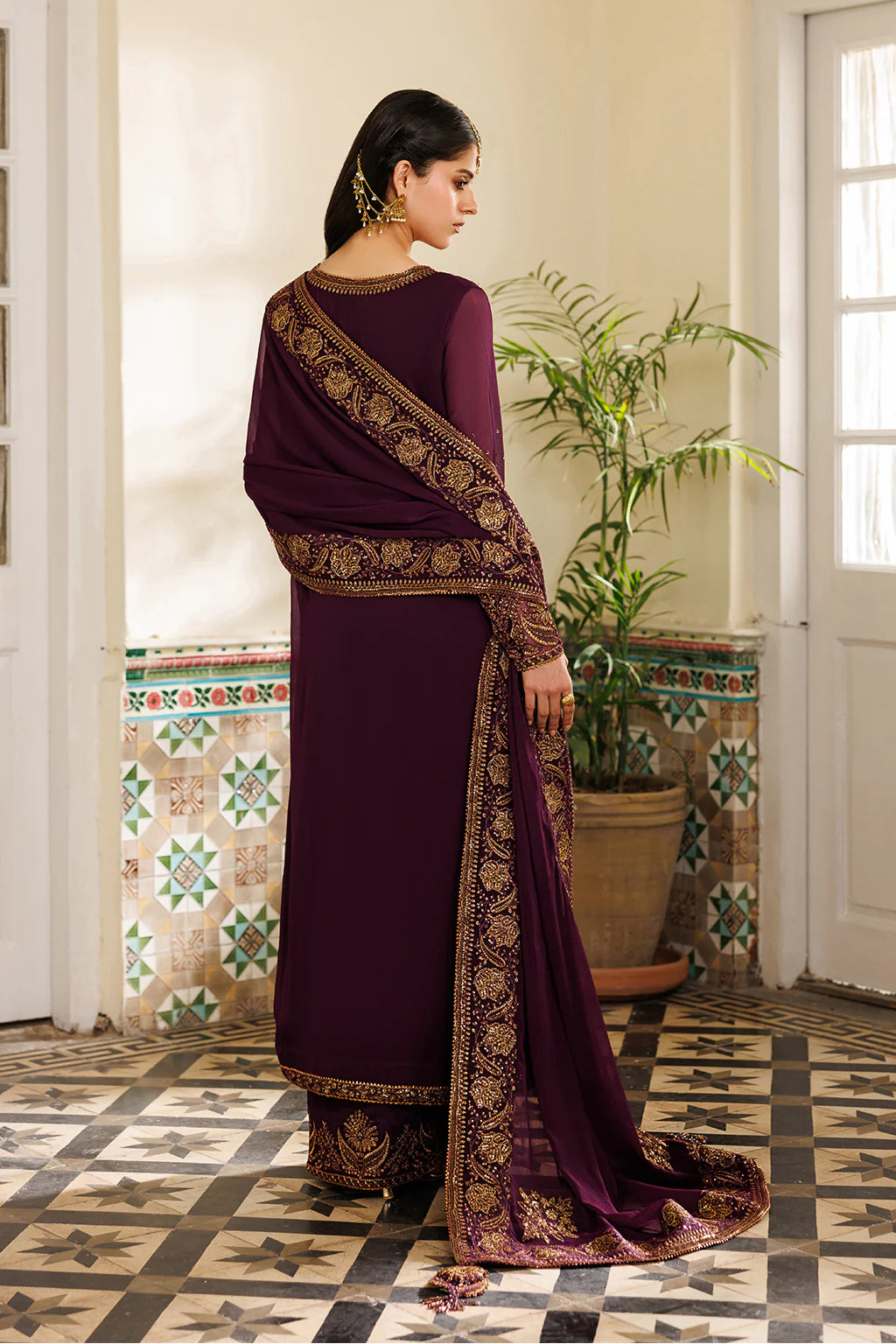 CC-95 Embroidered Chiffon - Luxury Pakistani Suit - Pre-Order - View 4