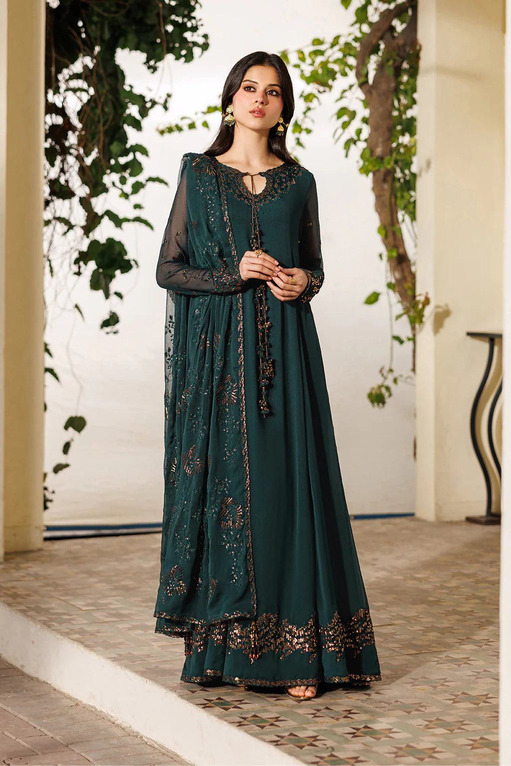 CC-96 Plain Chiffon - Luxury Pakistani Suit - Pre-Order - View 1