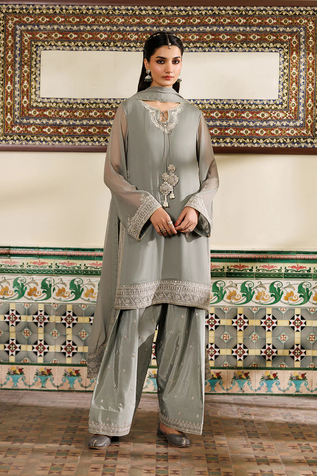 CC-91 Plain Chiffon - Luxury Pakistani Suit - Pre-Order - View 1