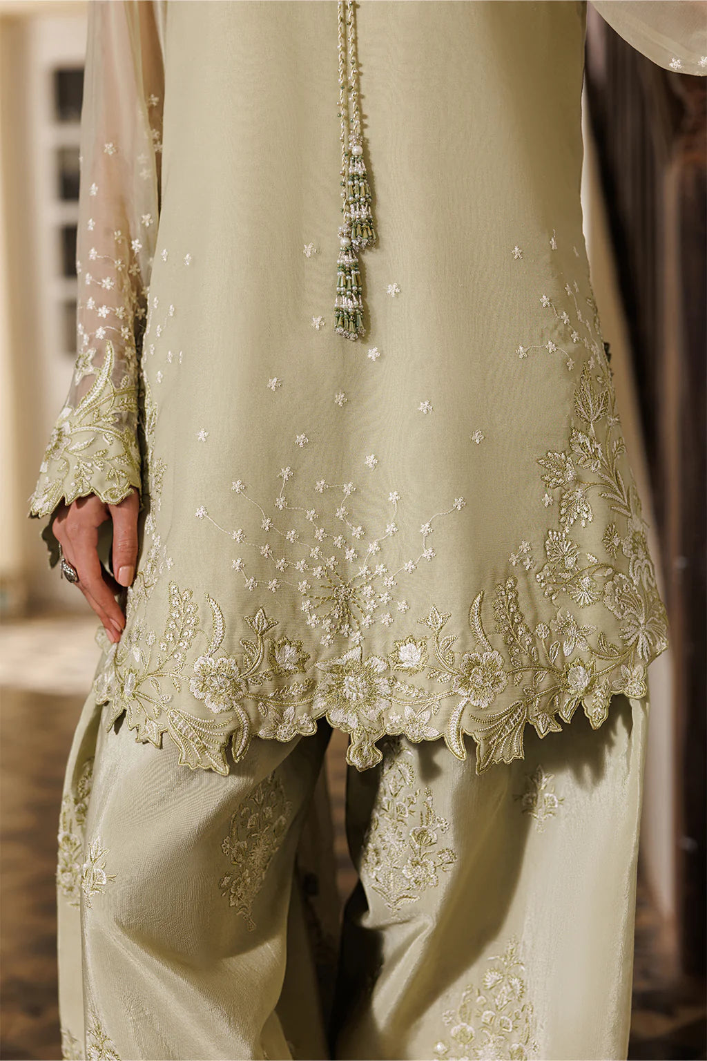 CC-101 Embroidered Chiffon - Luxury Pakistani Suit - Pre-Order - View 4