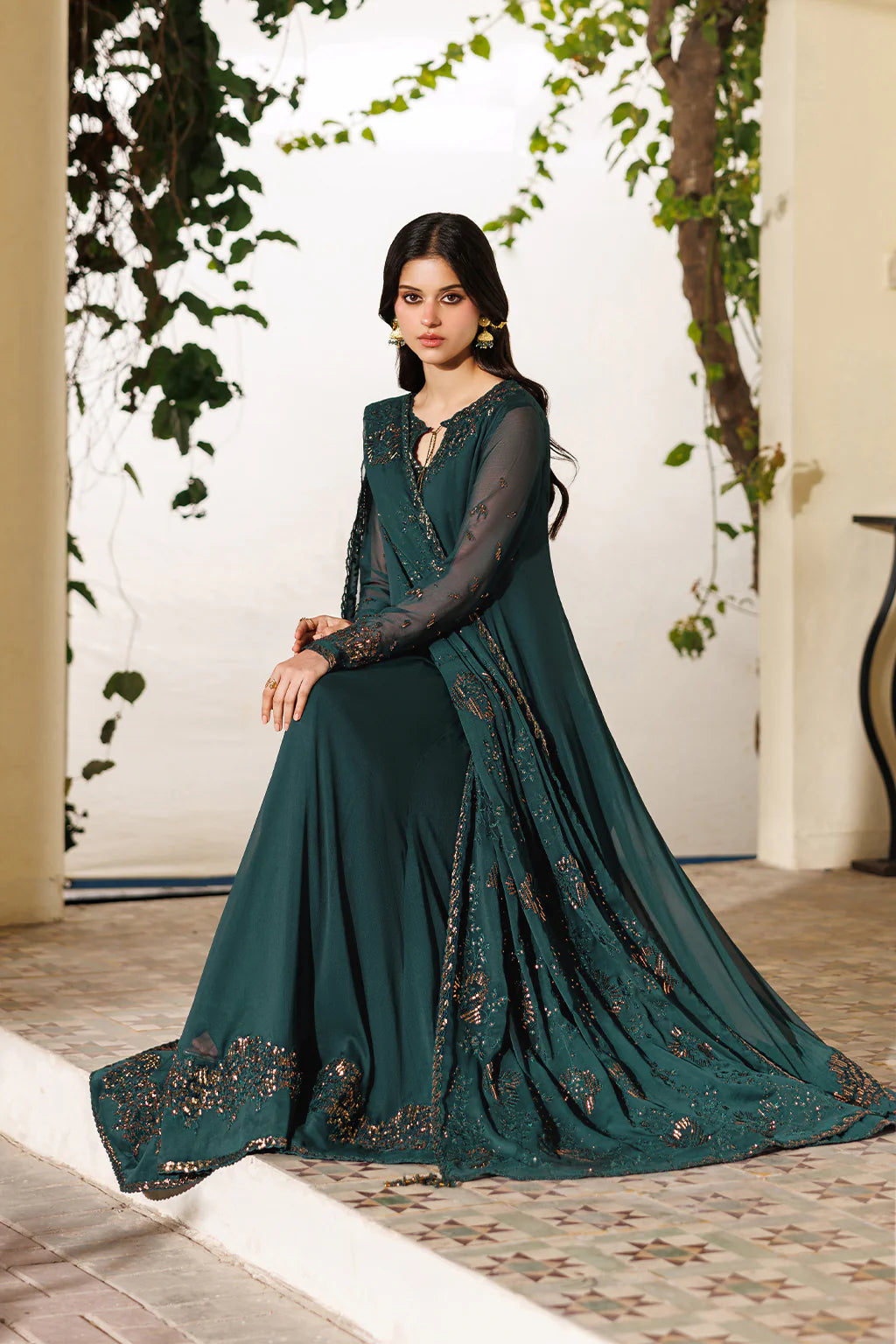 CC-96 Plain Chiffon - Luxury Pakistani Suit - Pre-Order - View 4