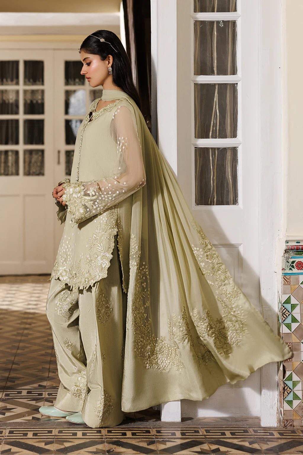 CC-101 Embroidered Chiffon - Luxury Pakistani Suit - Pre-Order - View 5