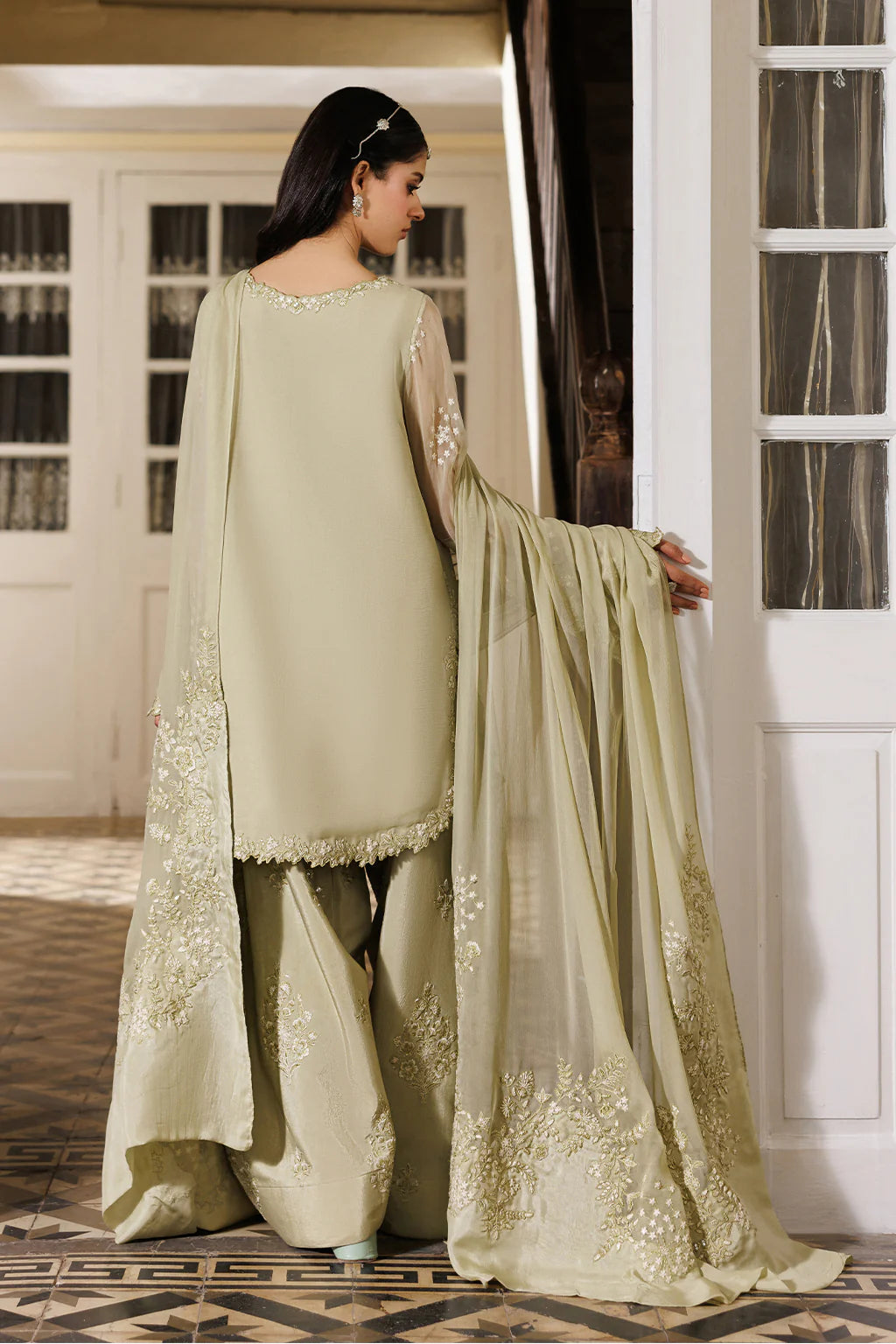 CC-101 Embroidered Chiffon - Luxury Pakistani Suit - Pre-Order - View 6