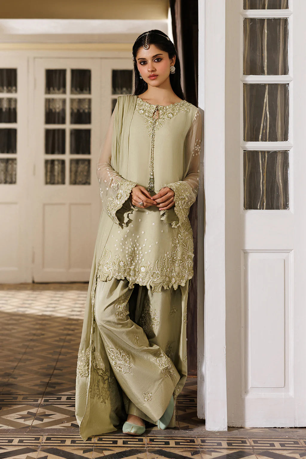 CC-101 Embroidered Chiffon - Luxury Pakistani Suit - Pre-Order - View 1