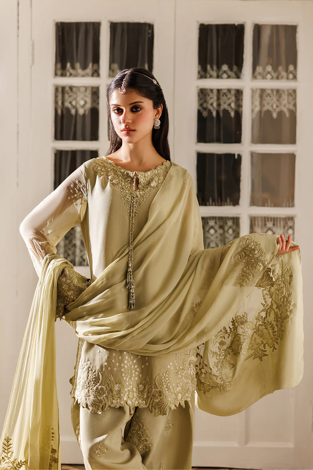 CC-101 Embroidered Chiffon - Luxury Pakistani Suit - Pre-Order - View 7