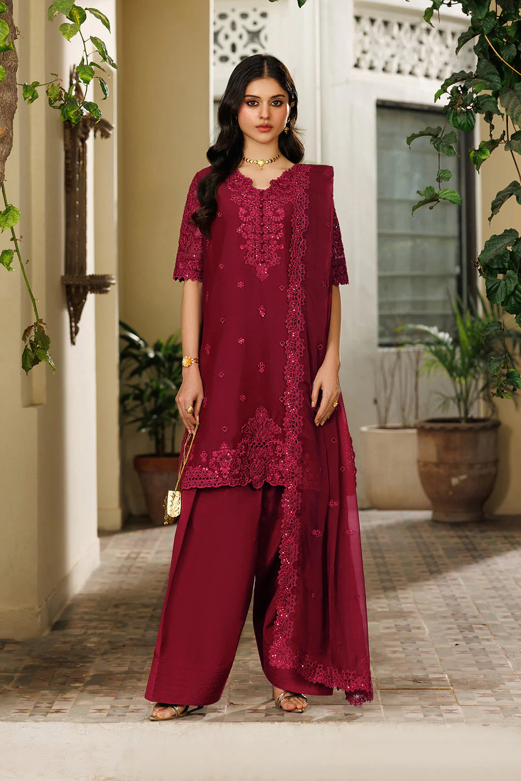 CC-97 Embroidered Chiffon - Luxury Pakistani Suit - Pre-Order - View 1