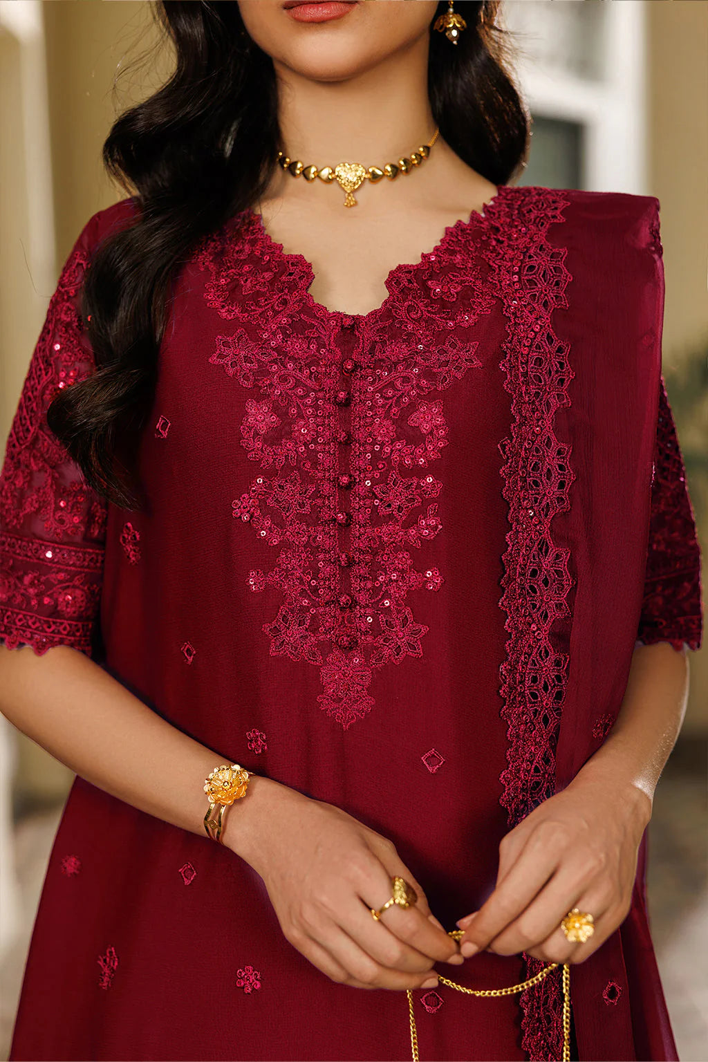 CC-97 Embroidered Chiffon - Luxury Pakistani Suit - Pre-Order - View 2