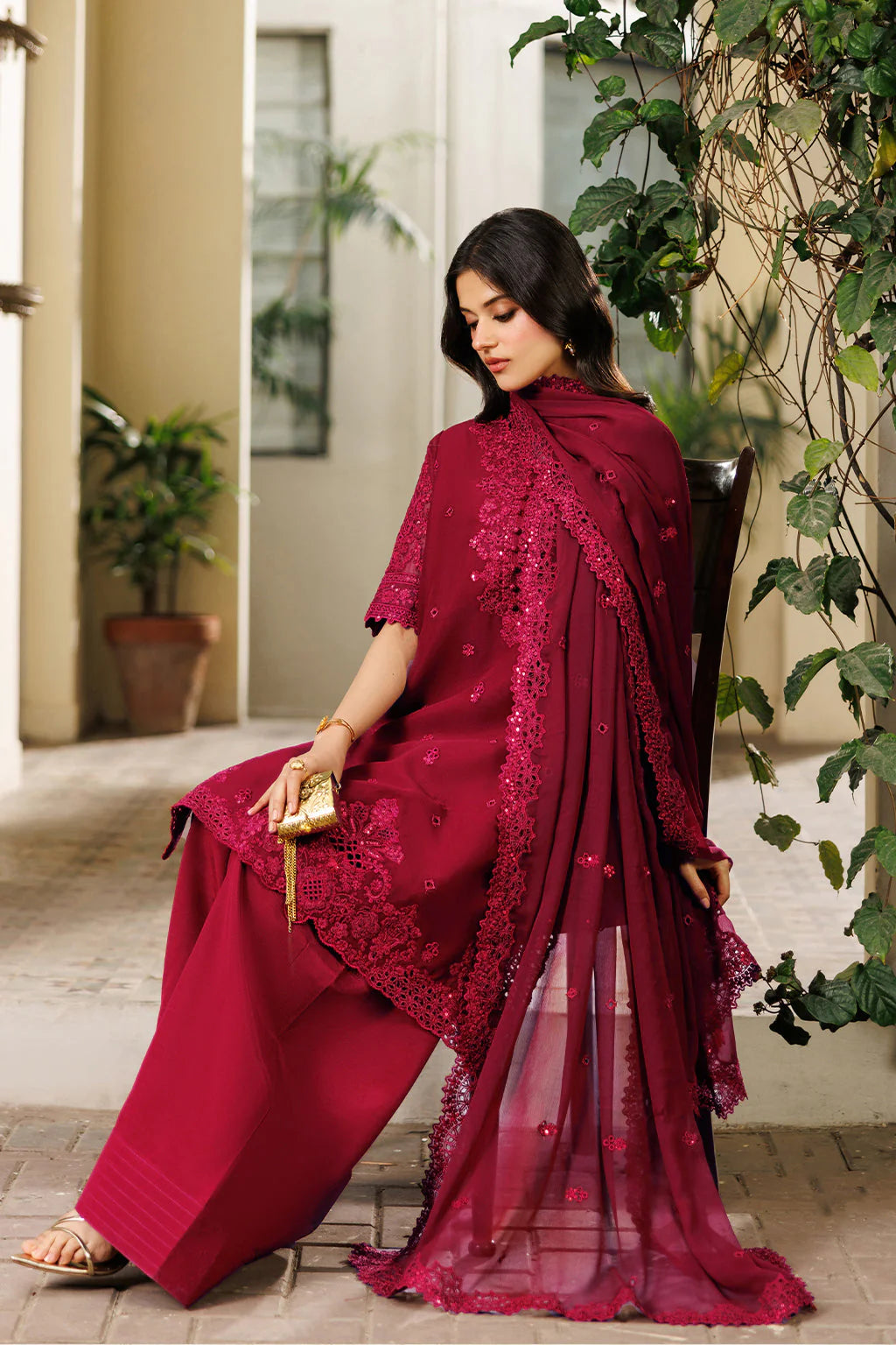CC-97 Embroidered Chiffon - Luxury Pakistani Suit - Pre-Order - View 6