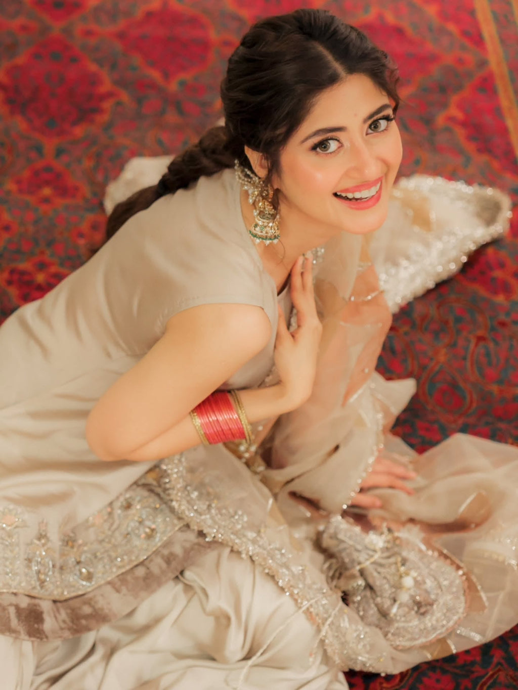 P-299 Sajal Ali - Luxury Pakistani Suit - Pre-Order - View 4