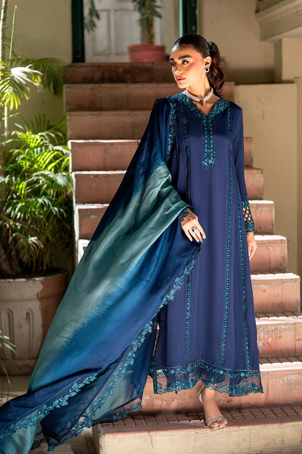 Galactic Glam - Luxury Pakistani Suit - Pre-Order - View 1