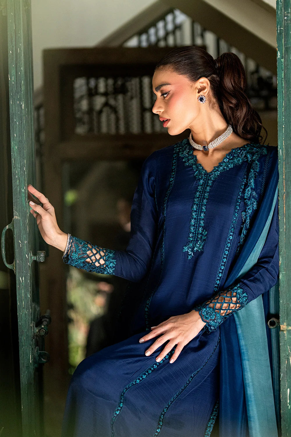 Galactic Glam - Luxury Pakistani Suit - Pre-Order - View 7