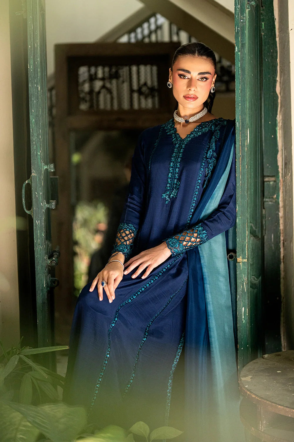 Galactic Glam - Luxury Pakistani Suit - Pre-Order - View 8