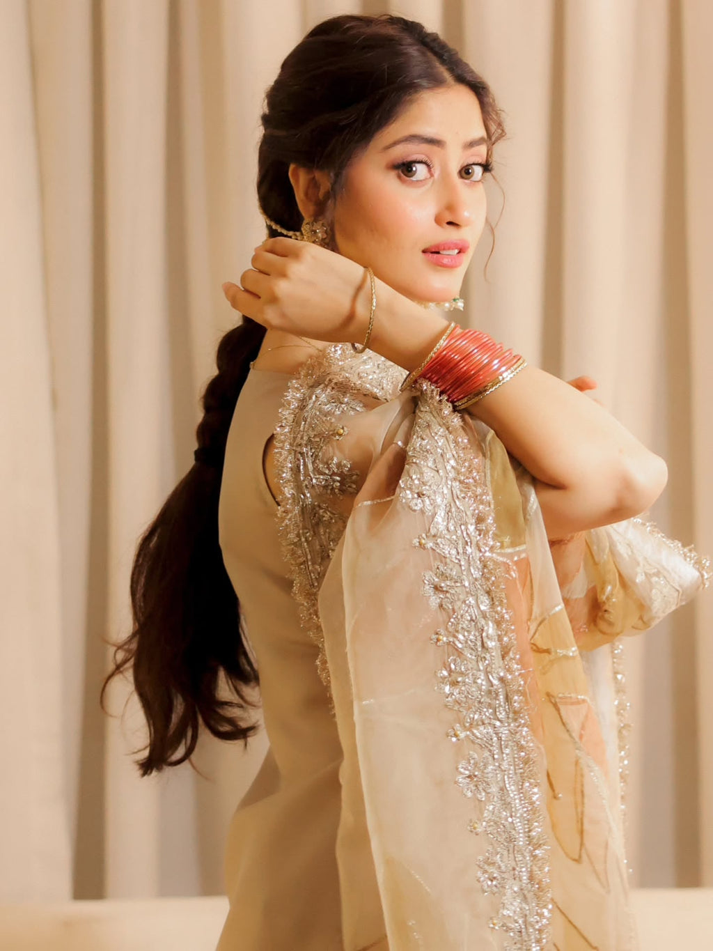 P-299 Sajal Ali - Luxury Pakistani Suit - Pre-Order - View 5