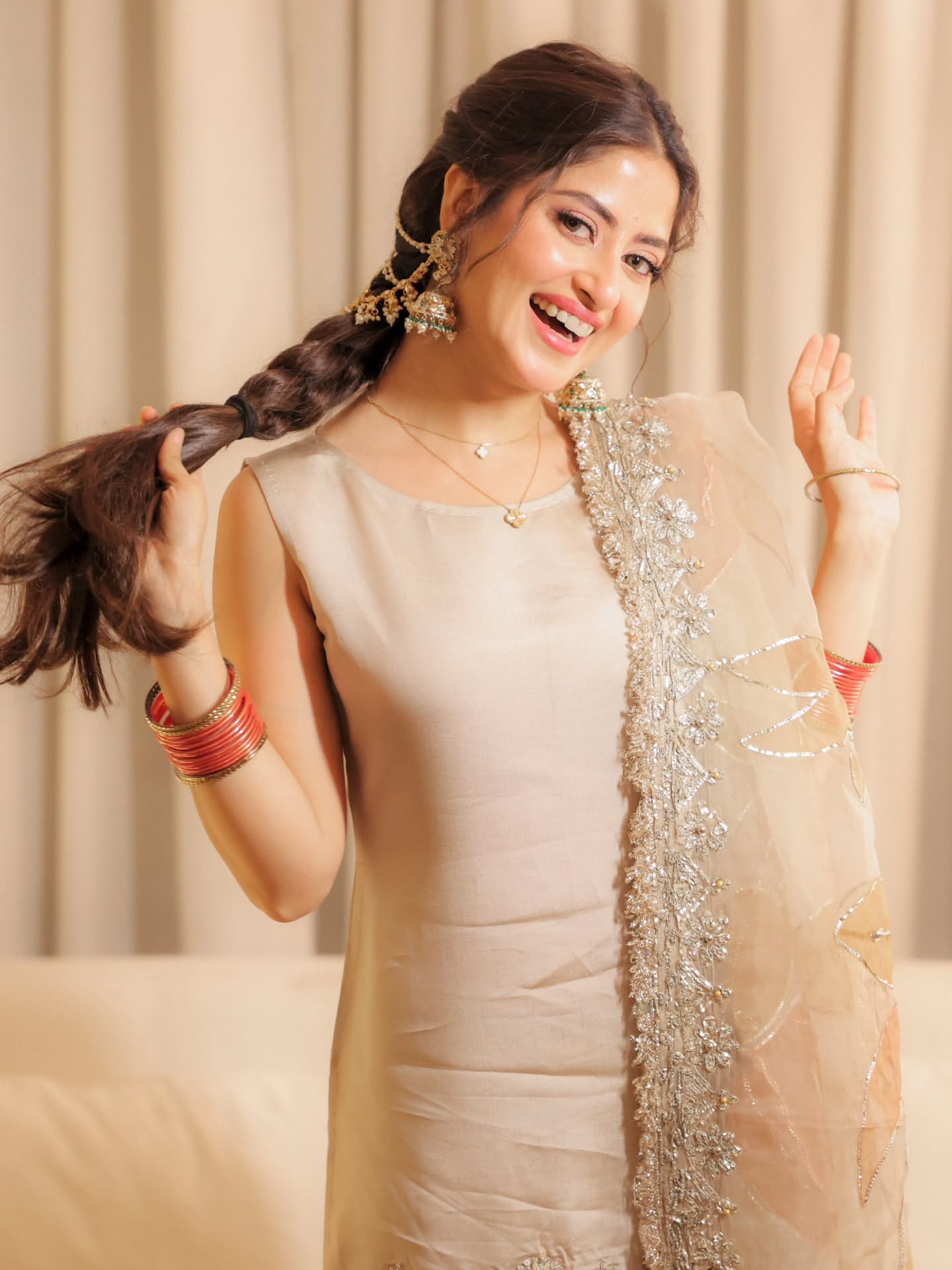 P-299 Sajal Ali - Luxury Pakistani Suit - Pre-Order - View 2