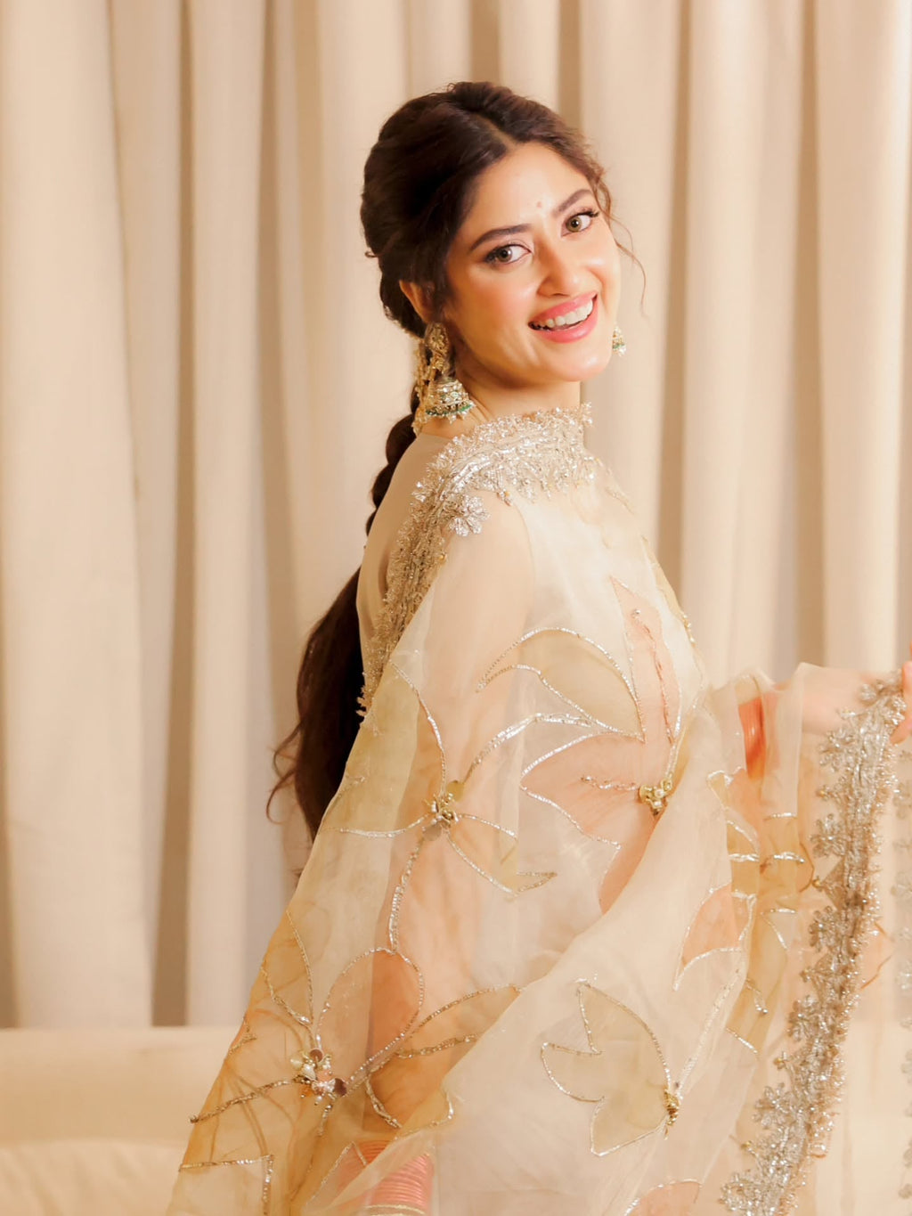 P-299 Sajal Ali - Luxury Pakistani Suit - Pre-Order - View 3