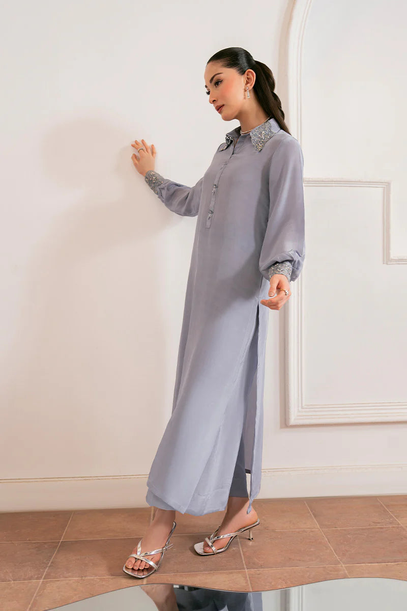 Dina Aire - Luxury Tassel Silk Pakistani Suit - Pre-Order - View 3