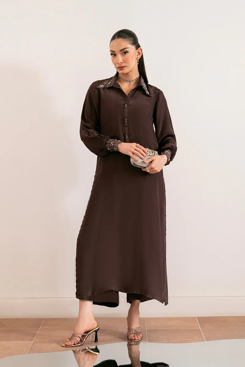 Dina Reve - Luxury Tassel Silk Pakistani Suit - Pre-Order - View 1