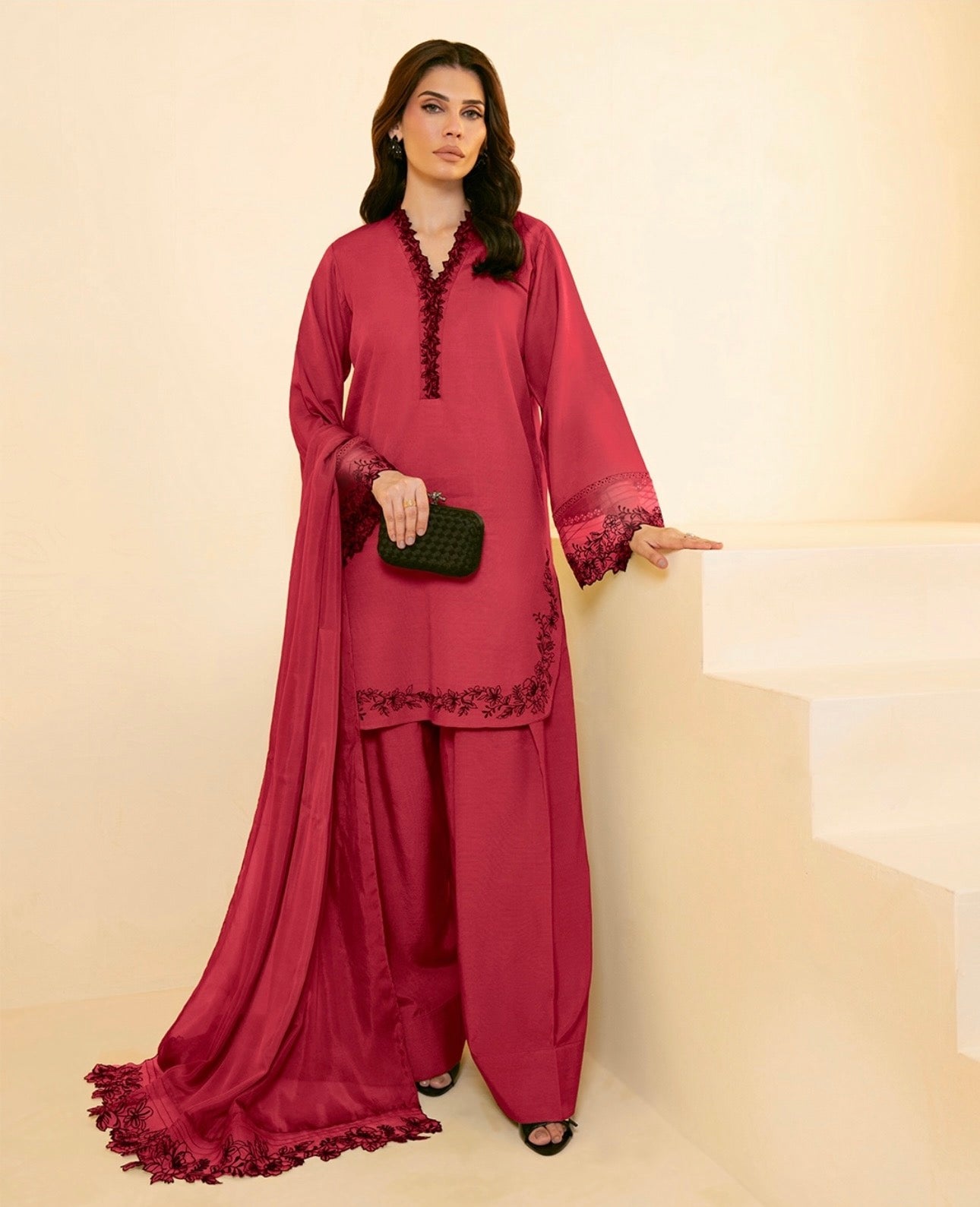 3pcs designer outfit Eid luxe Art of threads