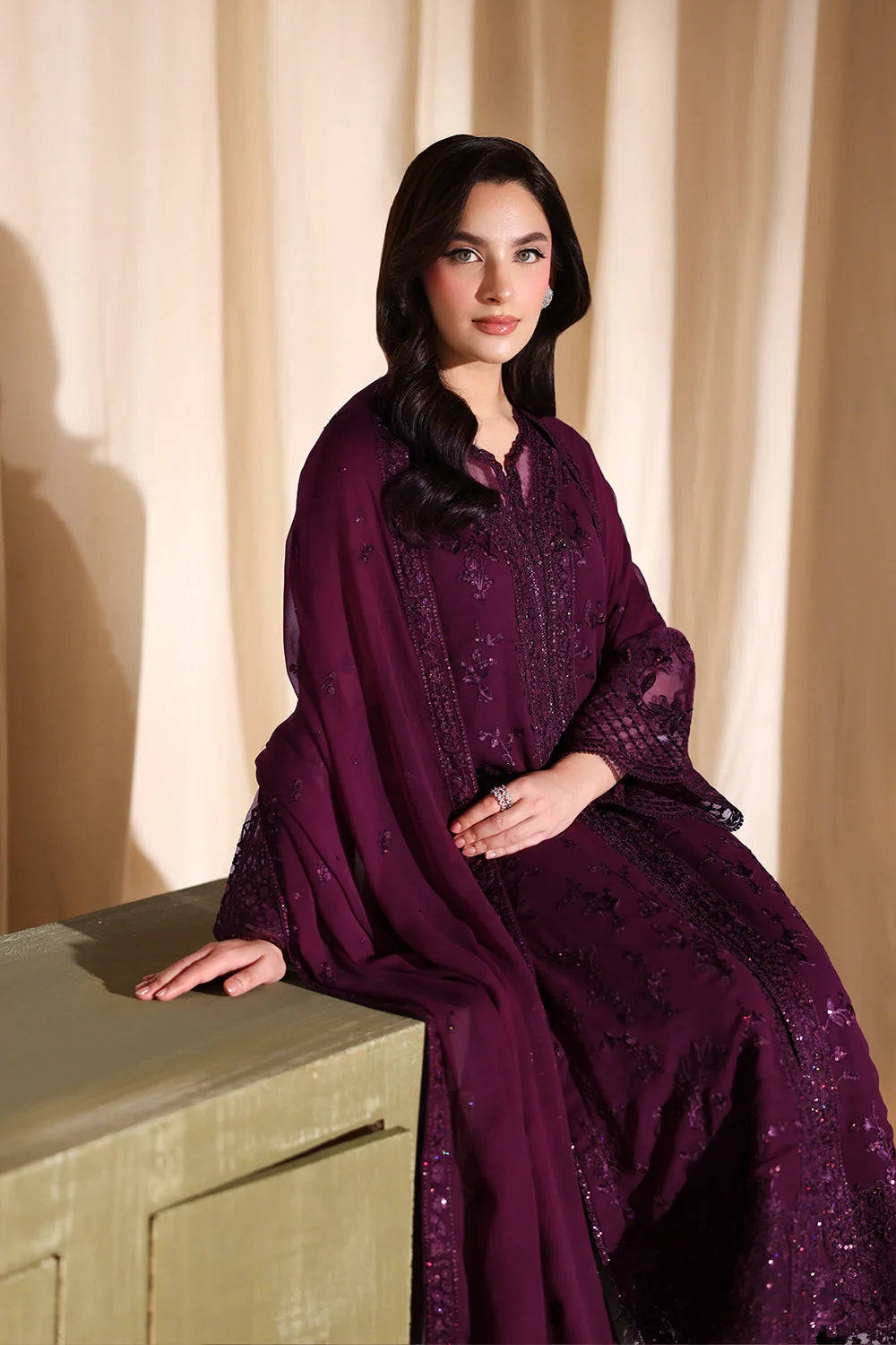 Garnelle - Luxury Chiffon Pakistani Suit - Pre-Order - View 10