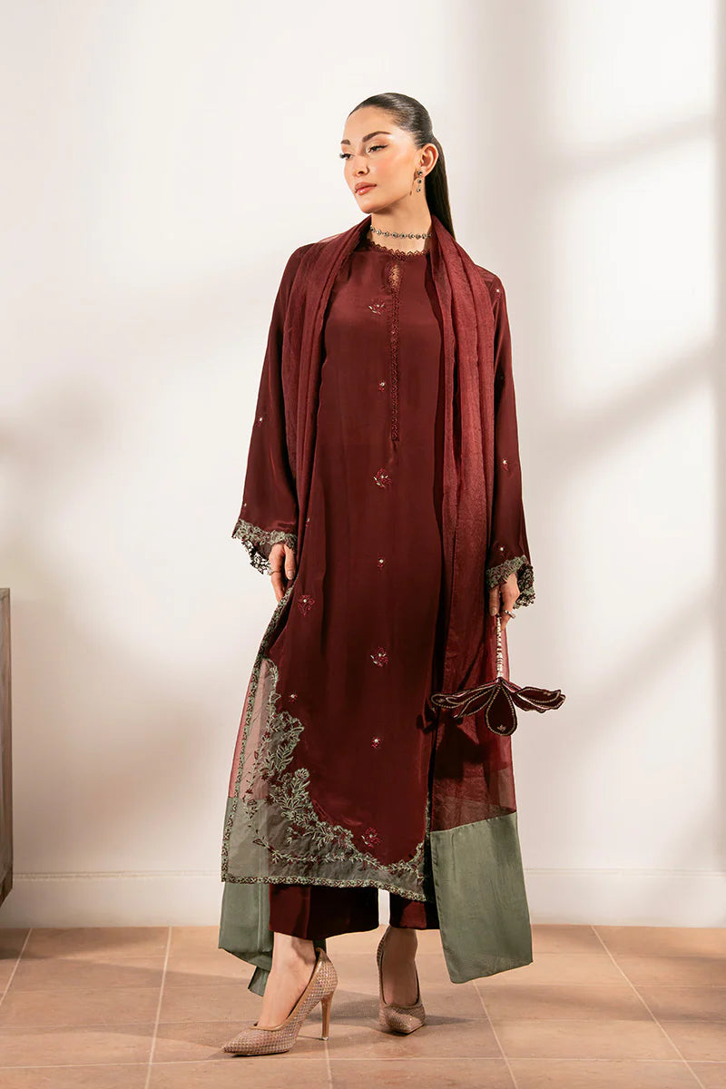 Lenora Meth - Luxury Tassel Silk Pakistani Suit - Pre-Order - View 6