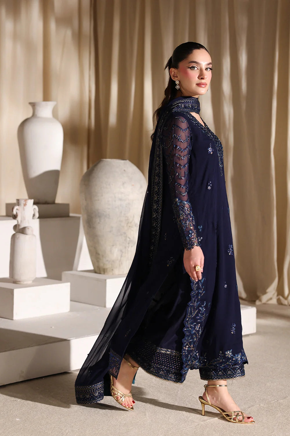 Nova Night - Luxury Chiffon Pakistani Suit - Pre-Order - View 9