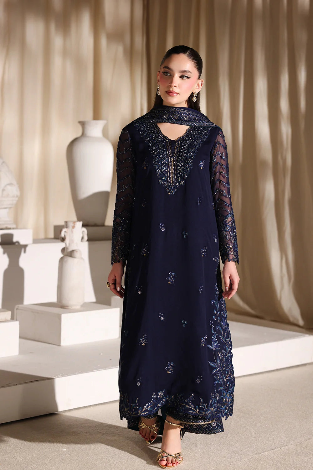 Nova Night - Luxury Chiffon Pakistani Suit - Pre-Order - View 10