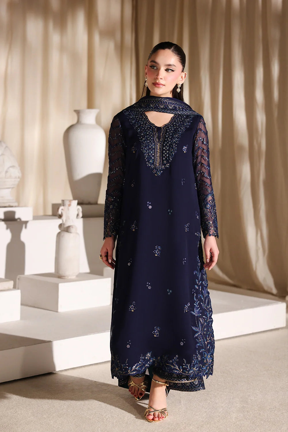 Nova Night - Luxury Chiffon Pakistani Suit - Pre-Order - View 2