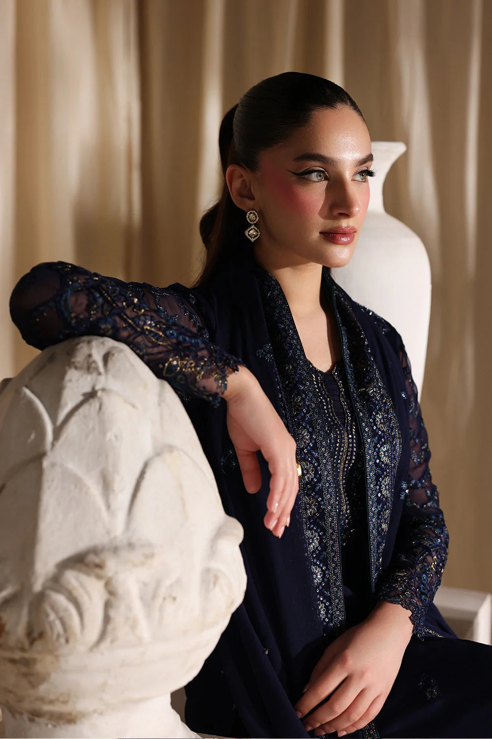 Nova Night - Luxury Chiffon Pakistani Suit - Pre-Order - View 3