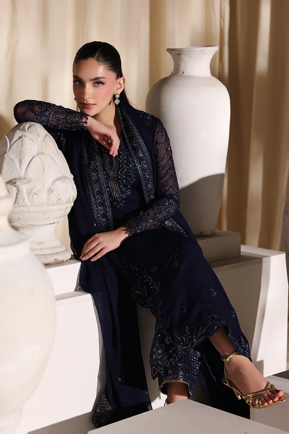 Nova Night - Luxury Chiffon Pakistani Suit - Pre-Order - View 5