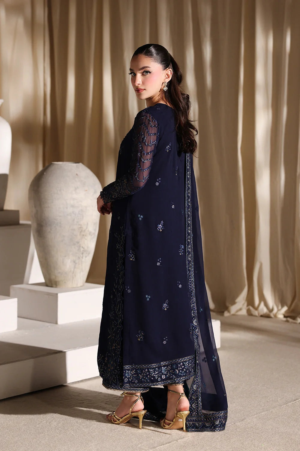 Nova Night - Luxury Chiffon Pakistani Suit - Pre-Order - View 6