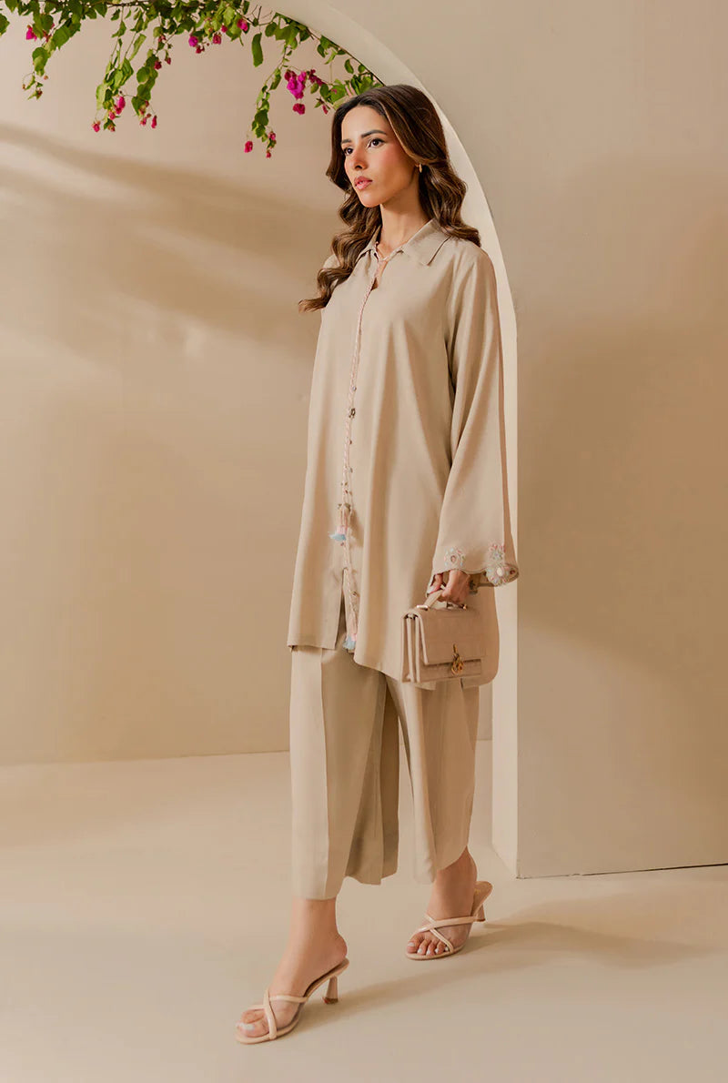 Ollie Slate - Luxury Linen Pakistani Suit - Pre-Order - View 3