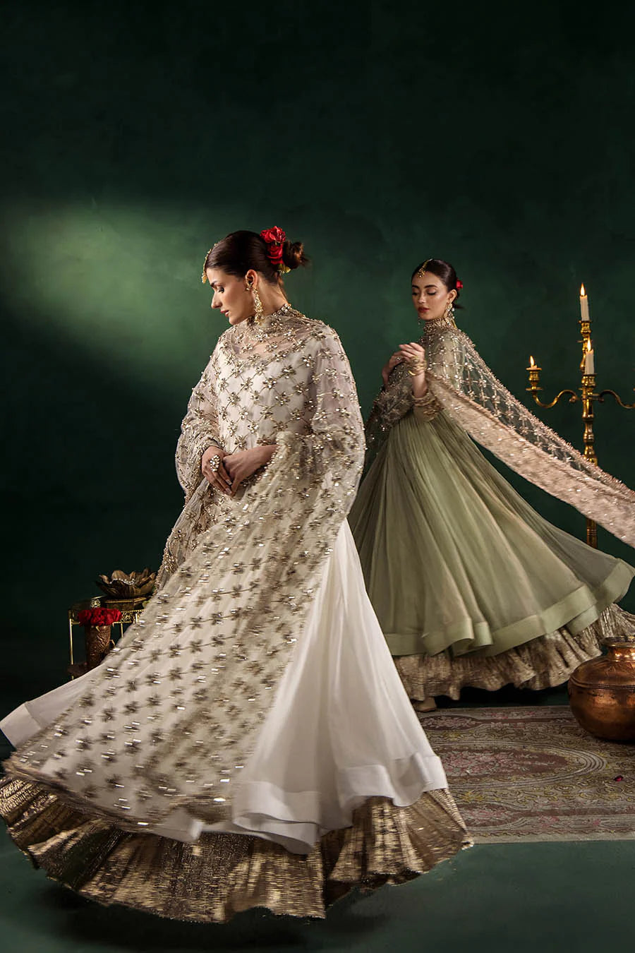 P-307 (Olive) - Luxury Pakistani Suit - View 12