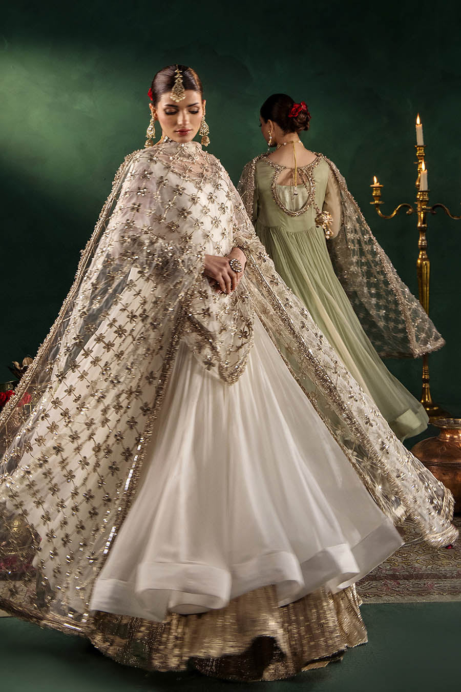 P-307 (Olive) - Luxury Pakistani Suit - View 13