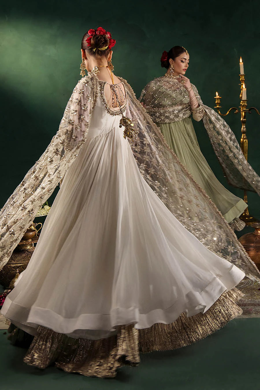 P-307 (Olive) - Luxury Pakistani Suit - View 14