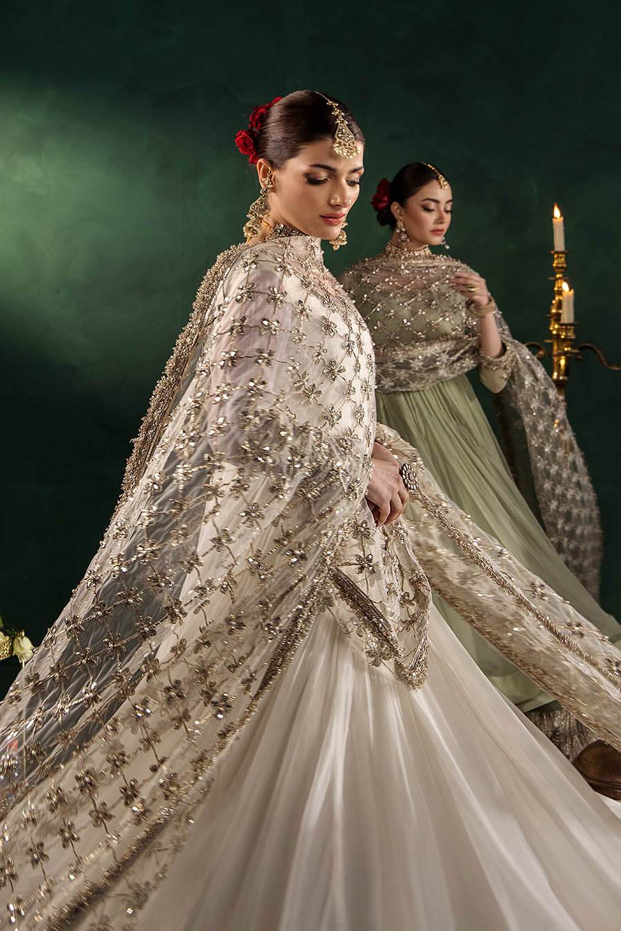 P-307 (Olive) - Luxury Pakistani Suit - View 16