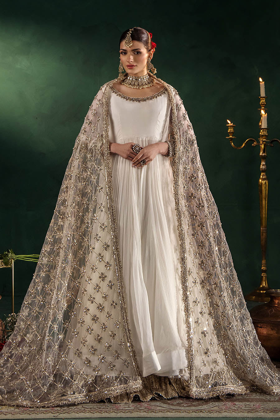 P-307 (Off-White) - Luxury Pakistani Suit - View 1