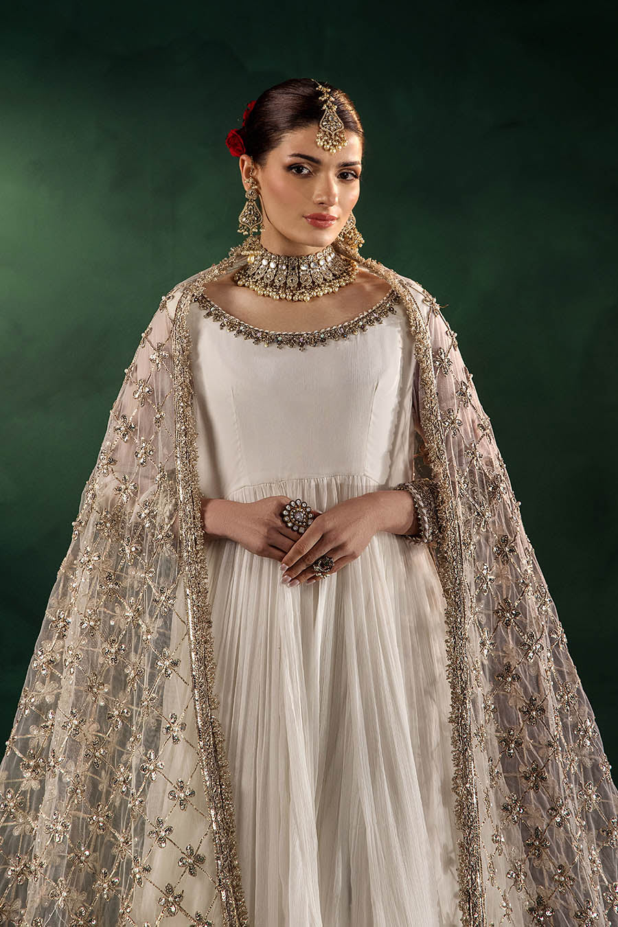 P-307 (Off-White) - Luxury Pakistani Suit - View 2