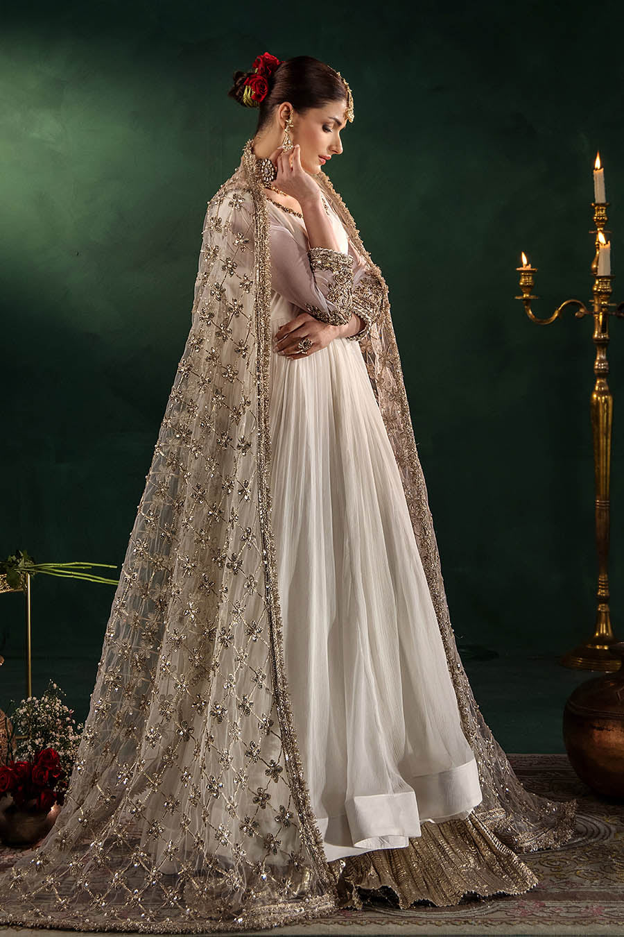 P-307 (Off-White) - Luxury Pakistani Suit - View 3