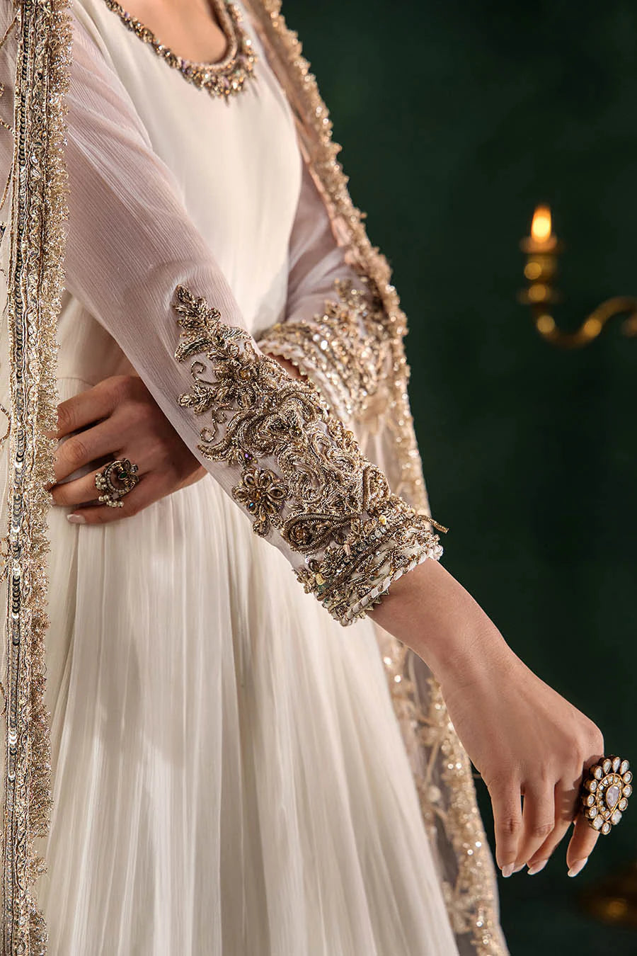 P-307 (Off-White) - Luxury Pakistani Suit - View 4