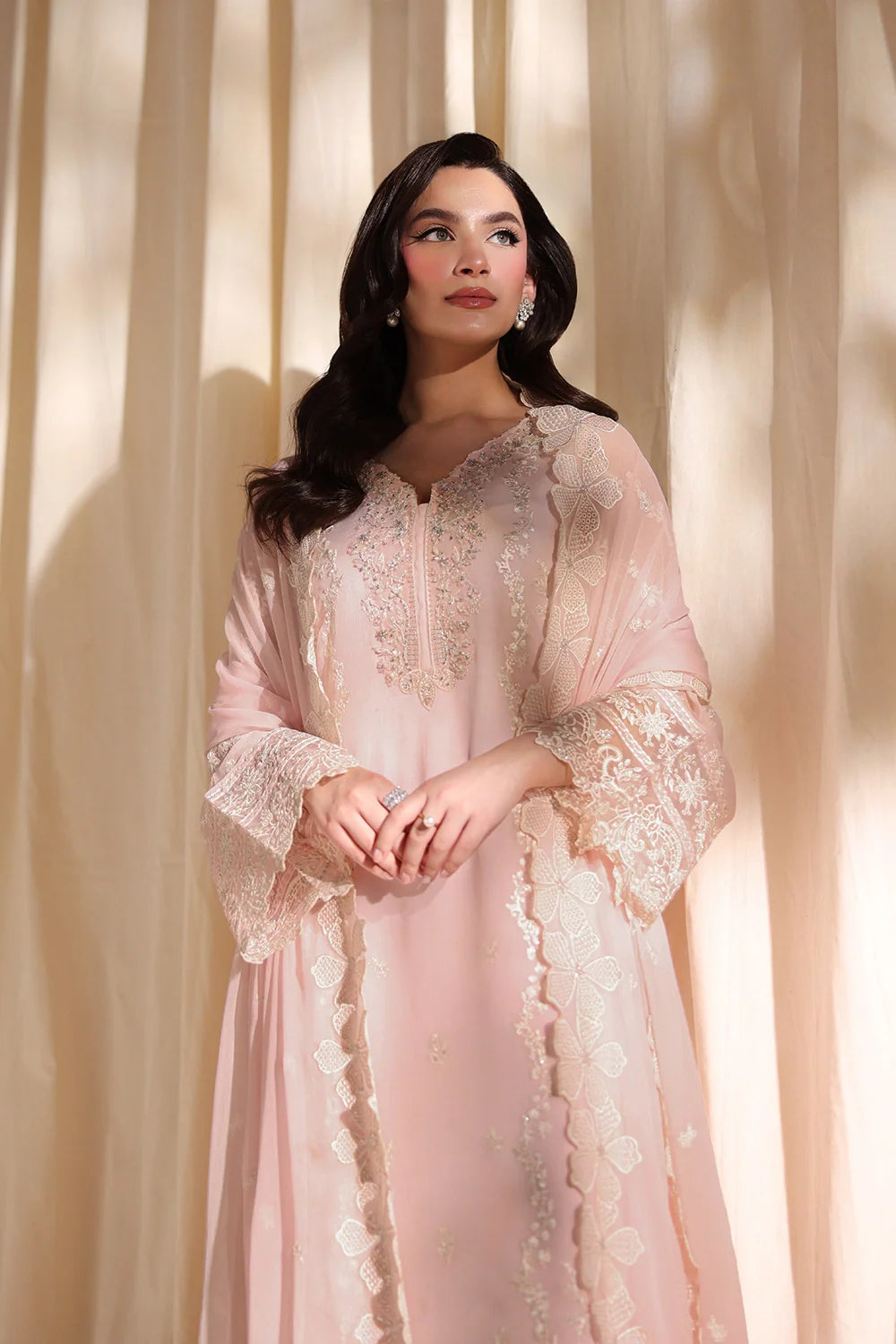 Twirling Tulip - Luxury Chiffon Pakistani Suit - Pre-Order - View 10