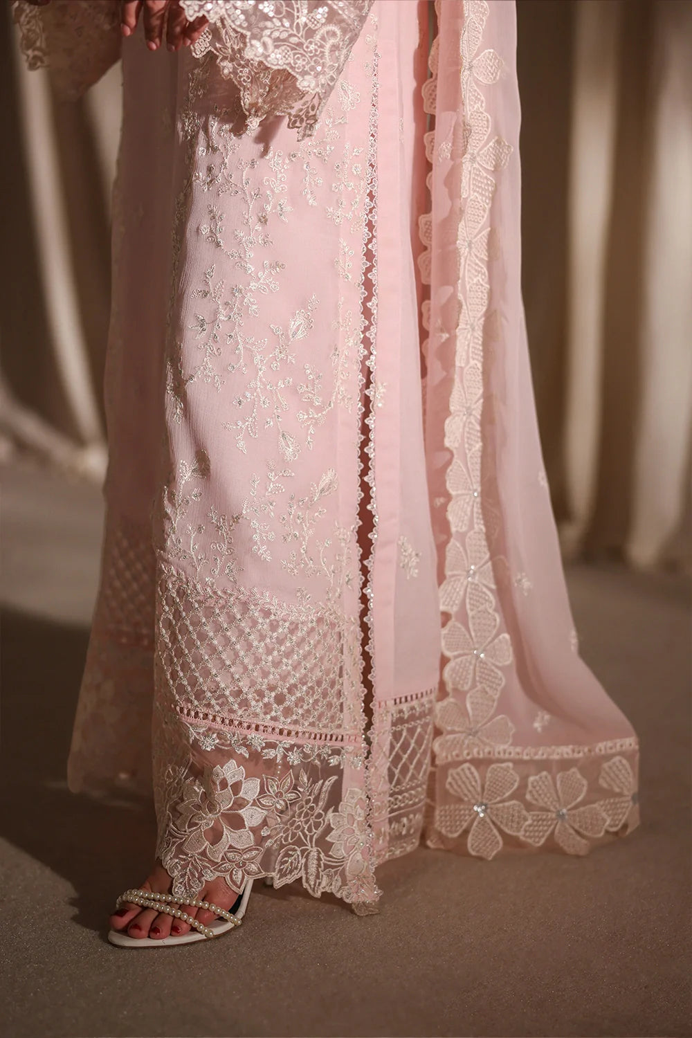 Twirling Tulip - Luxury Chiffon Pakistani Suit - Pre-Order - View 3