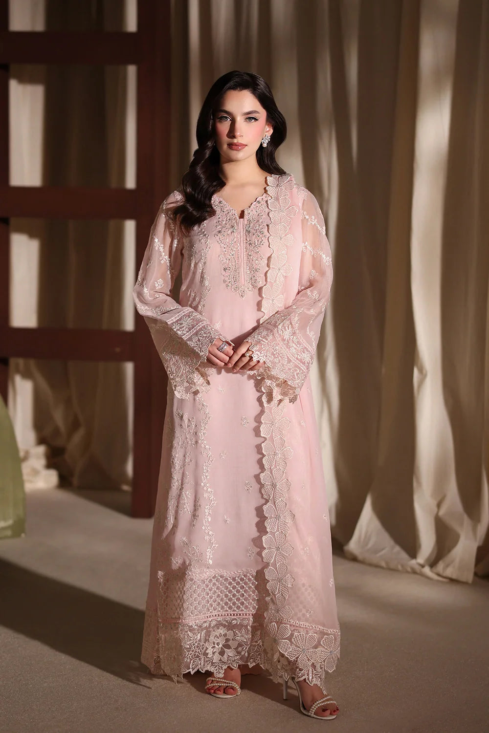 Twirling Tulip - Luxury Chiffon Pakistani Suit - Pre-Order - View 9